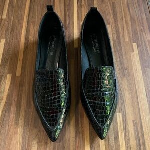 Jeffrey Campbell for Anthropologie Croc Embossed Loafer